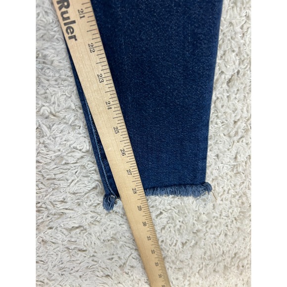 Frame Jeans Women 26 Blue Denim Le High Skinny Slim Stretch Distressed Frayed - Picture 3 of 9